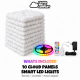 10 Cloud Walls panels with smart LED accessories
