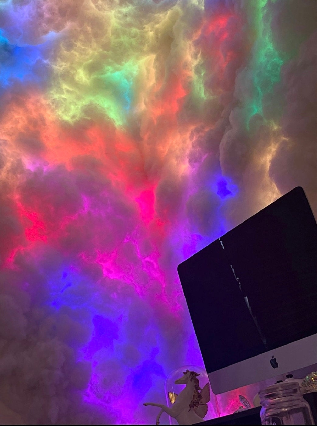 DIY, Cloud lights, Cloud wall, Cloud Ceiling, LED, ambiance, wall panels moss panels, flower panels, backdrop, Tik tok, Acoustic wall panel, Cozy, tile, enchanting atmospheres in homes, offices, or event venues, fake cloud, decorative, Podcast, lamp